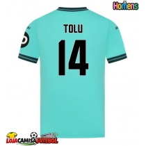 Camisa de Futebol Wolves Tolu Arokodare #14 Equipamento Secundário 2025-26 Manga Curta